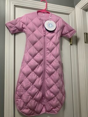 Sleepsack One-Piece for Kids - Pink Quilted Zip Front